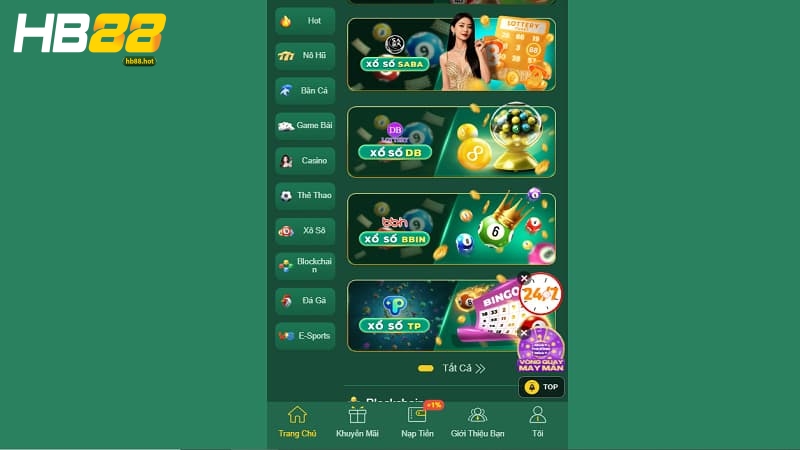 Nhà cái HB88 cung cấp đa dạng sảnh xổ số chất lượng cho người chơi cược