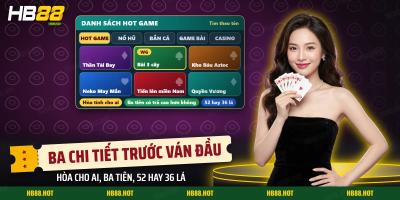 Danh sách Hot Game với mục Bài 3 cây của nhóm WG