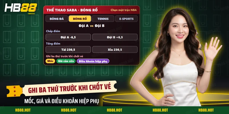 Môn bóng rổ trong mục Thể Thao SABA với các dòng kèo của trận NBA