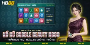 Lưới năm cuộn ba hàng của nổ hũ Bubble Beauty HB88 với bong bóng, sứa, san hô, sao biển và ngọc trai