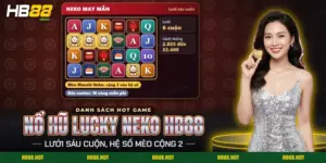 Lưới sáu cuộn của nổ hũ Lucky Neko HB88 với biểu tượng mèo Maneki Neko