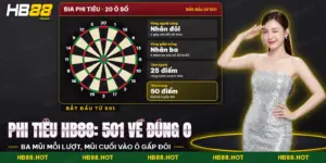 Phi tiêu HB88 với bia 20 ô số và điểm nhân của từng vòng