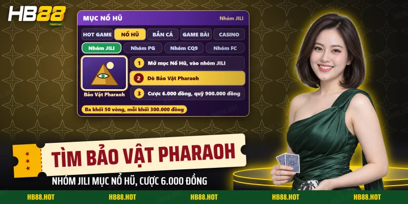 Danh sách slot hãng JILI có game mang tên Bảo Vật Pharaoh