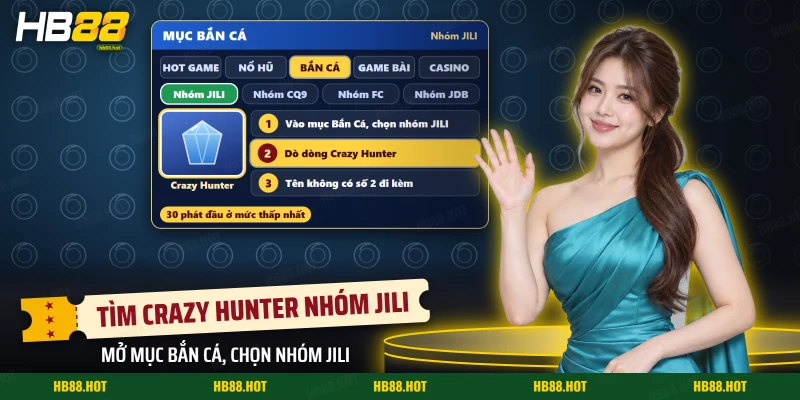 Crazy Hunter xuất hiện trong danh sách game bắn cá của hãng JILI
