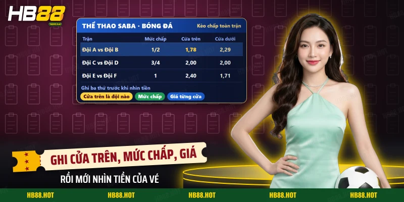 Các dòng kèo chấp toàn trận của ba trận bóng đá trong mục Thể Thao SABA