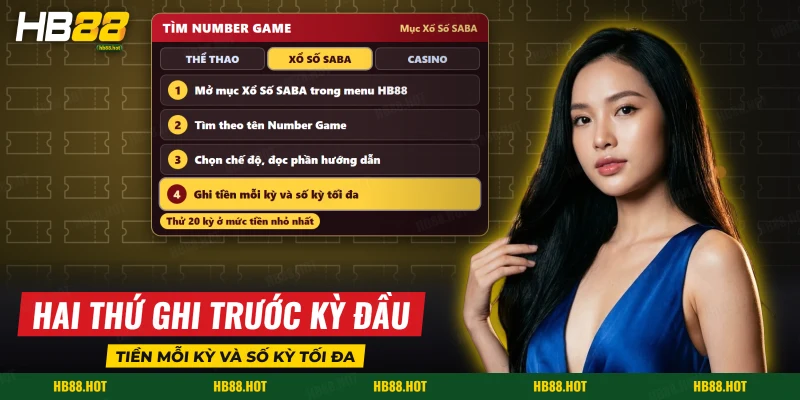 Tìm trò Number Game theo tên trong mục Xổ Số SABA qua bốn bước trên HB88
