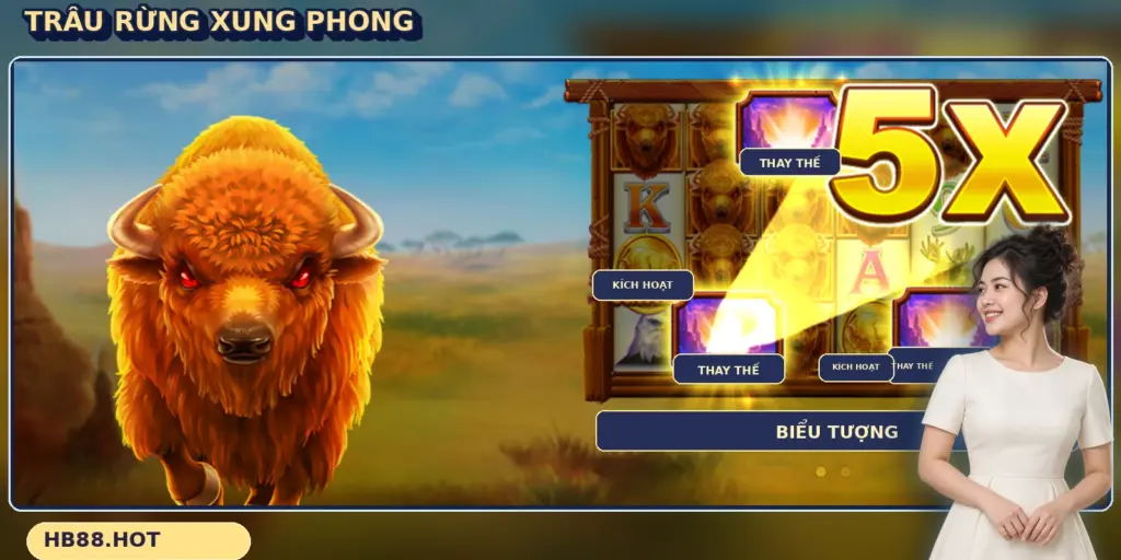 Trâu Rừng Xung Phong HB88 với biểu tượng trâu rừng và các cuộn quay